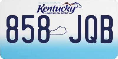 KY license plate 858JQB