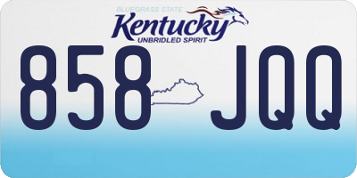 KY license plate 858JQQ