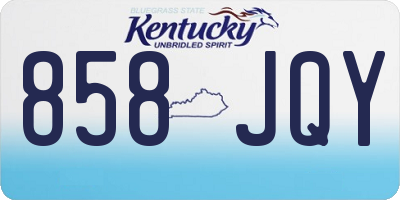 KY license plate 858JQY