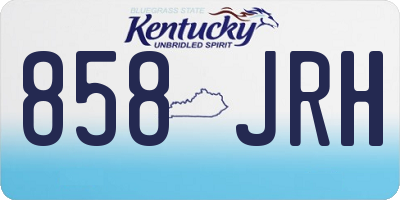 KY license plate 858JRH