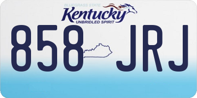 KY license plate 858JRJ