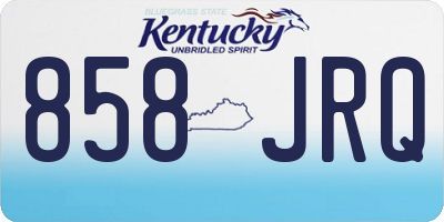 KY license plate 858JRQ