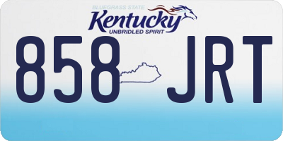 KY license plate 858JRT
