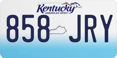 KY license plate 858JRY