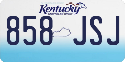 KY license plate 858JSJ