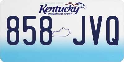 KY license plate 858JVQ