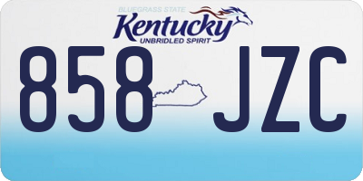 KY license plate 858JZC