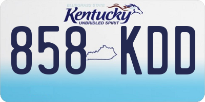 KY license plate 858KDD