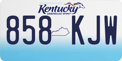 KY license plate 858KJW