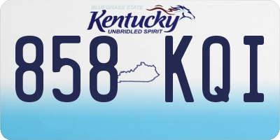 KY license plate 858KQI