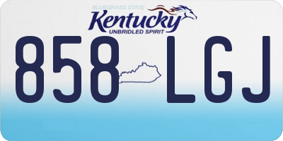 KY license plate 858LGJ
