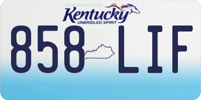 KY license plate 858LIF