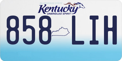 KY license plate 858LIH