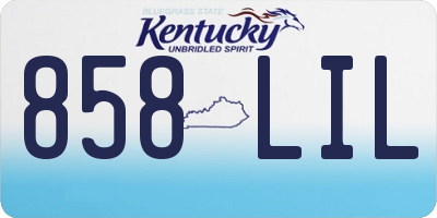 KY license plate 858LIL