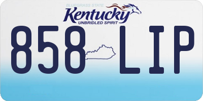 KY license plate 858LIP