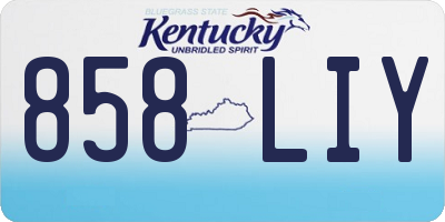 KY license plate 858LIY