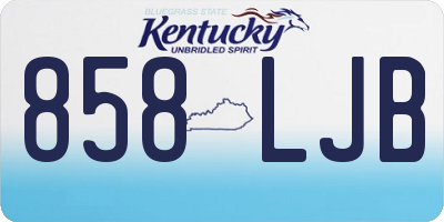 KY license plate 858LJB