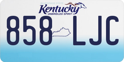 KY license plate 858LJC