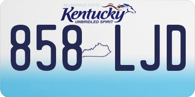KY license plate 858LJD