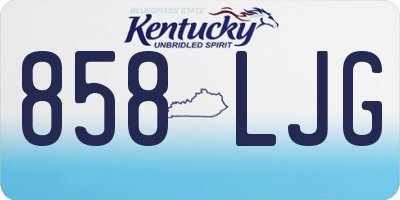 KY license plate 858LJG