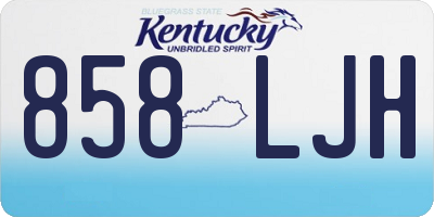 KY license plate 858LJH