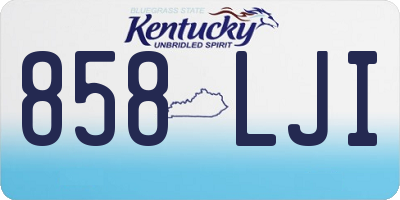 KY license plate 858LJI