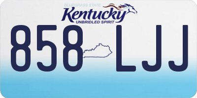 KY license plate 858LJJ