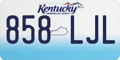 KY license plate 858LJL