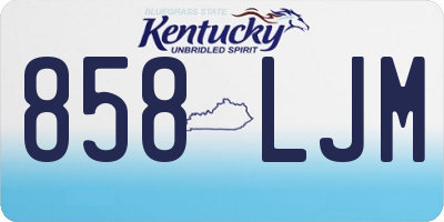 KY license plate 858LJM