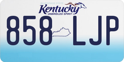KY license plate 858LJP