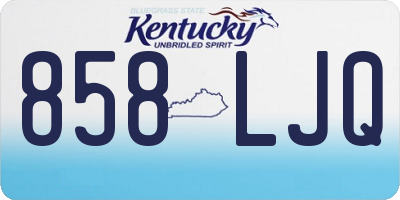 KY license plate 858LJQ