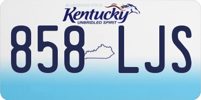 KY license plate 858LJS