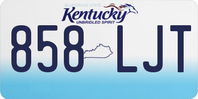 KY license plate 858LJT
