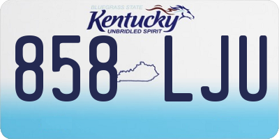 KY license plate 858LJU