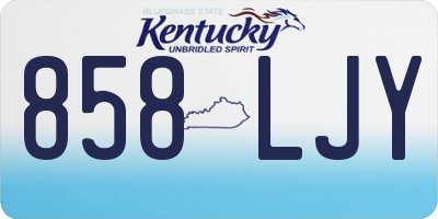 KY license plate 858LJY