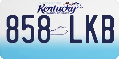 KY license plate 858LKB