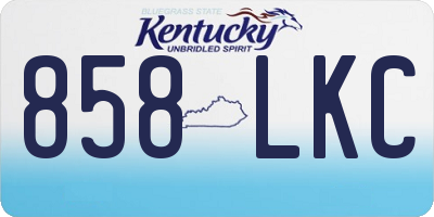KY license plate 858LKC