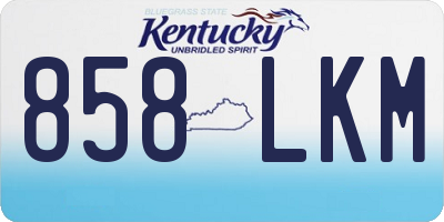 KY license plate 858LKM