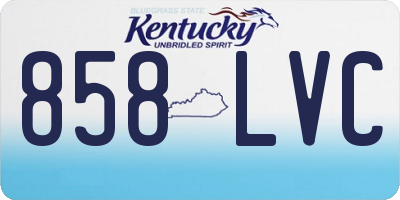 KY license plate 858LVC