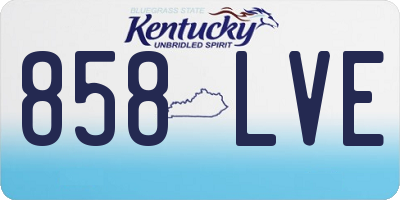 KY license plate 858LVE
