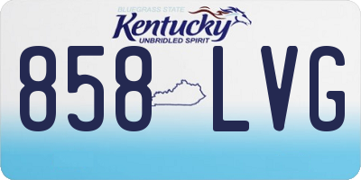 KY license plate 858LVG