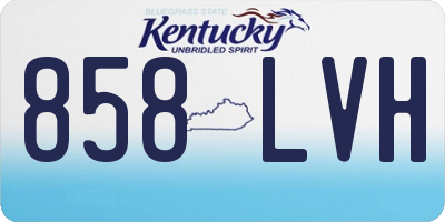 KY license plate 858LVH