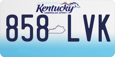 KY license plate 858LVK