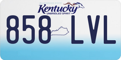 KY license plate 858LVL