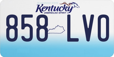 KY license plate 858LVO