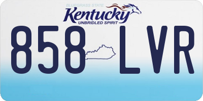 KY license plate 858LVR