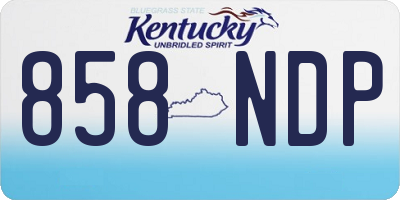 KY license plate 858NDP