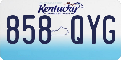 KY license plate 858QYG