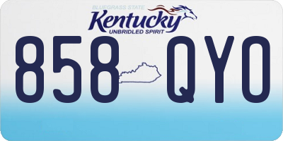 KY license plate 858QYO