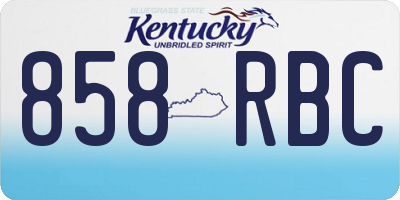 KY license plate 858RBC